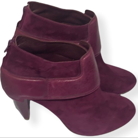 - Botkier Jada Fuchsia Suede & Leather Heeled Bootie Pump - Picture 2 of 10